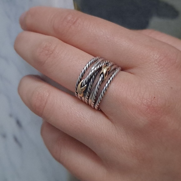 Authentic David Yurman Double X Crossover ring - Picture 11 of 16